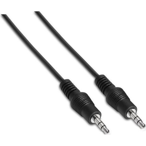 Cable Estéreo Aisens A128-0141/ Jack 3.5 Macho - Jack 3.5 Macho/ 30cm/ Negro (1/2)