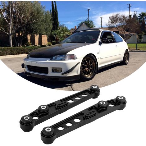 Kit de Bras Inférieurs Arrière et Renfort de Berceau pour Honda Civic 92-95 (Noir) (1/5)