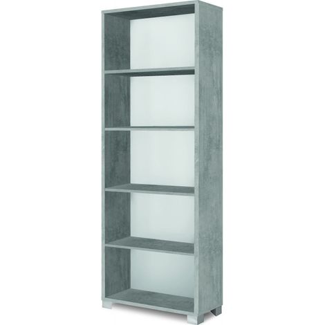 Estantería de Día 70L x 29P x h190 – Acabado Cemento – Sarmog