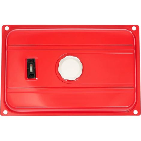 Réservoir de carburant, matériau en fer, capacité de 15 litres, Rouge (1/2)