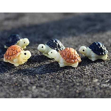 20 Miniatur-Schildkrötenfiguren aus Kunstharz, ideal für Blumentöpfe, Aquarien, Feengärten und als Mikrolandschaftsdekoration. (1/5)