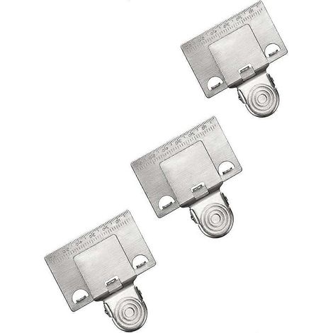 Lot de 3 pinces de précision pour ruban à mesurer, idéales pour le travail du bois, positionnement précis, compatibles avec des rubans jusqu'à 25 mm. (1/4)