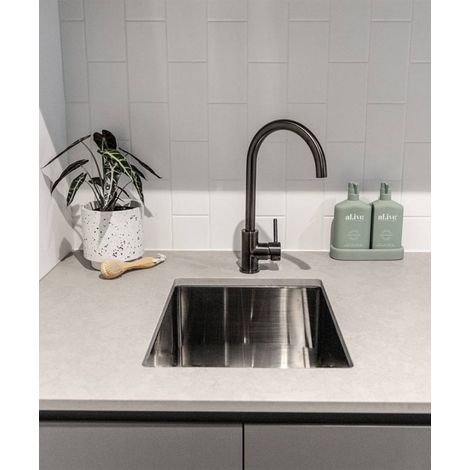 Lavello da cucina singolo 380 mm - gunmetal spazzolato - Balsa (1/5)