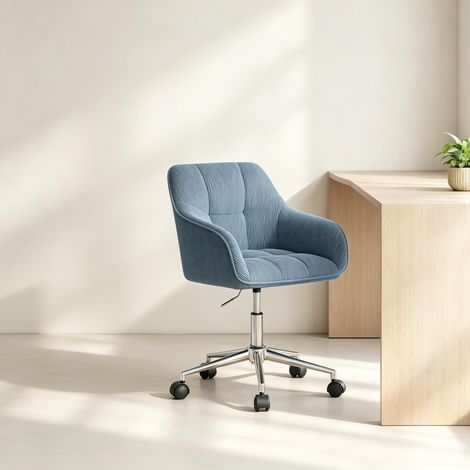 Chaise pivotante moderne avec dossier, fauteuil de bureau stylé et élégant pour espace de travail (1/4)