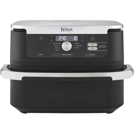 Ninja AF500EU FlexDrawer Friggitrice ad aria 10.4 L 2470 W 7 Programmi Dual Zone Touchscreen colore Nero