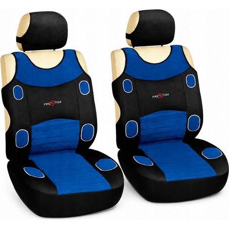 Set di coprisedili universali per auto PRESTIGE blu, 2 pezzi (1/5)