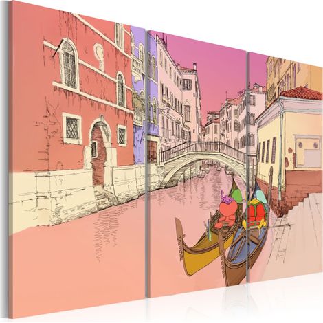 Tableau Imprimé "Romantic Gondolas" 60 x 90 cm (1/2)