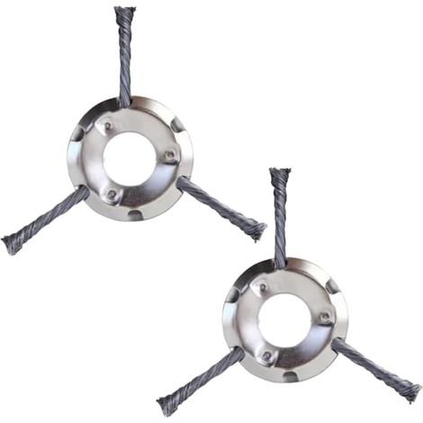 Lot de 2 têtes de débroussailleuse en fil d'acier,débroussailleuse de 200 mm,roue de rechange universelle pour tondeuse à gazon (3 têtes) (1/5)