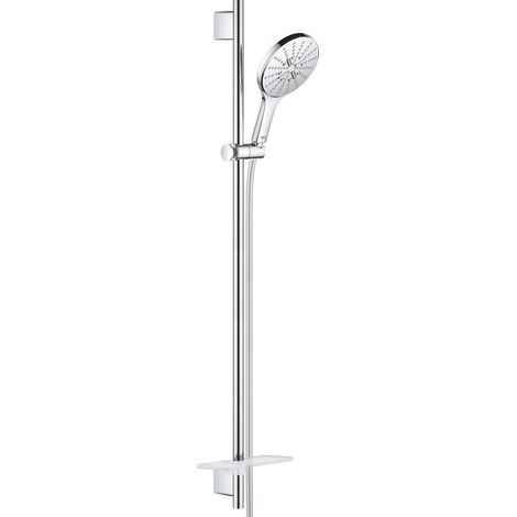 Grohe Rainshower SmartActive - Conjunto de alcachofa de ducha 150, 3 chorros, barras 90 cm y mangueras, cromo 26593000 (1/4)