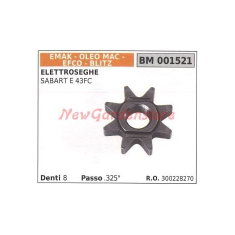 Pignone catena EMAK per elettrosega SABART E 43FC 001521