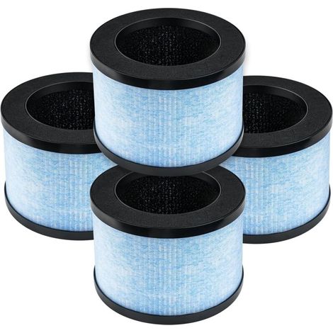 Applicable MK01 HEPA Filtre de rechange compatible avec AROEVE MK01/MK06, Pomoron CONOPU DH-JH01/DH-JH06, ToLife TZ-K1, Kloudi DH-JH01, filtration 360° H13 pour une meilleure qualité de l'air, lot de