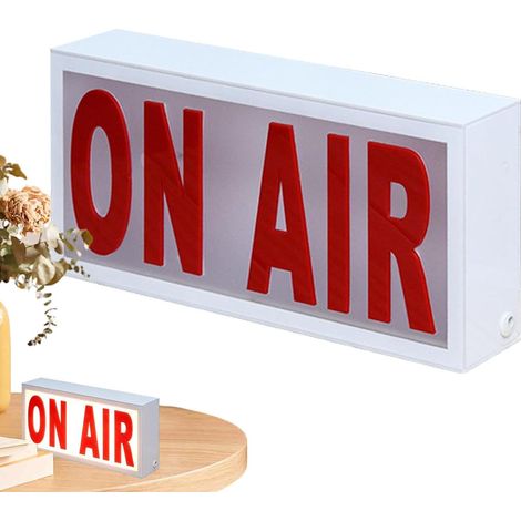 Lampe de bureau LED On Air – Lampe témoin d'avertissement d'enregistrement  Voyant d'avertissement LED On Air lumineux pour l'enregistrement, le streaming, les podcasts, les bureaux et les studios (1/5)