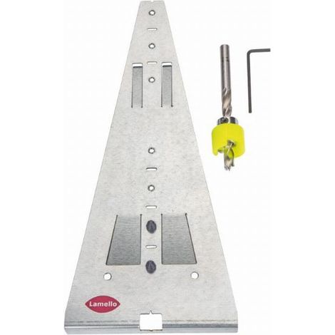 Lamello – Gabarit de marquage DIVARIO P-18 – Foret pour perçage précis – Réglage de profondeur – Accessoire pour perceuse – 125510 (1/4)