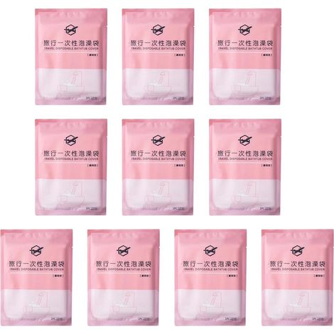 Lot de 10 sacs de protection pour seau de bain épais et jetables - 120 x 260 cm - Isolation de la saleté - Taille élargie (1/5)