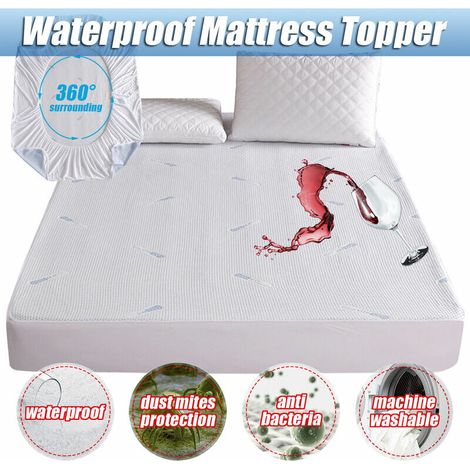 waterproof anti dust mite mattress topper cover (small double 200X200X30cm) (1/2)