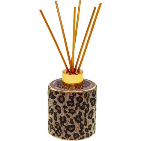 Diffuseur de Parfum d'Ambiance en Verre Motif Sauvage Marron 120 ml - 6,6 x 6,6 x 7,4 cm - PANGIVO (1/3)