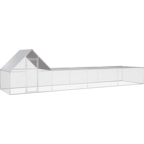 Maison Exclusive - Pollaio 8x2x2 m in Acciaio Zincato (1/5)