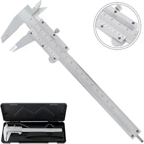 150-mm-Messschieber mit 0-6-Markierung, hochpräzises Mikrometer aus Edelstahl, Messinstrument mit Schutzbox – JXLGV (1/4)