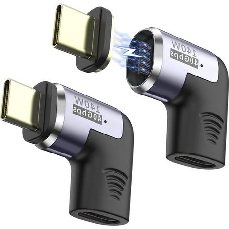 Magnetischer USB-C-Adapter (140 W) mit 90°-Winkelstecker und PD-Schnellladefunktion,Thunderbolt 3/4-kompatibel,8K-Video,USB 4.0 (40 Gbit/s) (1/5)