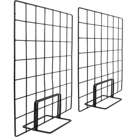 Lot de 2 Panneaux de Câbles Noirs 35X35 CM Socle Petit Format Organisateurs Muraux à Grille Multifonctions pour Affichage Photos Présentoirs à Ornements et Rangement Décoratif (1/5)