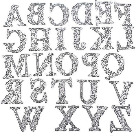 26 lettres de l'alphabet, formes découpées, gabarit de gaufrage en acier au carbone à faire soi-même (1/5)