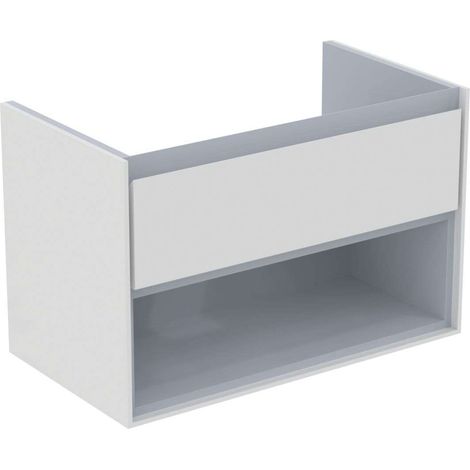 Ideal Standard Connect Air - Mobiletto sottolavabo 80x44x55 cm, bianco lucido/grigio chiaro opaco E0827KN (1/5)