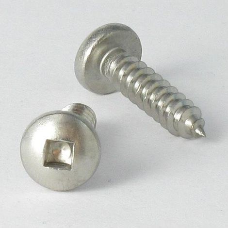 Vis tôle Tête cylindrique TC Carré 3.9X25 Empreinte carré 2 Inox A2-200 pièces (1/3)