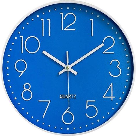 Geräuschlose 30 cm Wanduhr, modern, Quarz, batteriebetrieben, für Küche, Zuhause oder Büro.