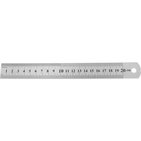 Lineal und Lineal, Edelstahllineal, 20 cm, Metalllineal, doppelseitig, langlebig, rostfrei, Zimmermannslineal für Studenten, Ingenieure, Architekten, Lehrer, Designer, Büro-RAPANDA