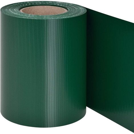 Zaunblende Strend Pro EUROSTANDARD, 190 mm, L-35 m, schattenspendend, grün, abdeckend, für Zaunpaneele, mit 20 Clips, 450g/m2, PVC, RAL6005