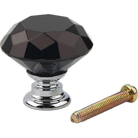 Poignées de porte en cristal, poignées de tiroir en verre, boutons à vis en alliage de zinc taillé en diamant pour placards, armoires, tiroirs, commodes, décoration intérieure. (1/5)