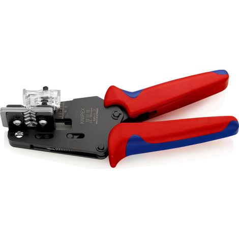 KNIPEX 12 12 10 Spelacavi di precisione con lame sagomate con manici multicomponente brunita 195 mm