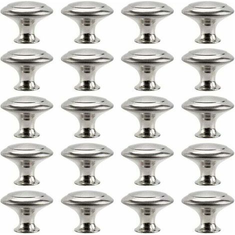 Pomelli per mobili da cucina, maniglie in acciaio inox, decorazioni per ante di armadi, cassetti e guardaroba (20 pezzi) (1/4)