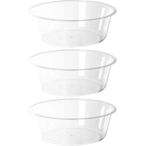 Bassine Plastique Transparente Pieds, 3 Pièces, Design Polyvalent et Léger, Bain des Garçon et Filles Trempage des Pieds (1/5)