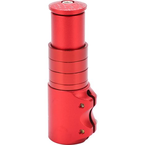 Rallonge de tube de direction de fourche avant de vélo, potence de vélo en alliage d'aluminium, adaptateur de guidon, rouge vif (1/5)