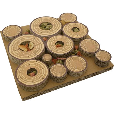Palissandro Maze-a-Log Treat Challenge per conigli e porcellini d'India, trasparente (1/2)