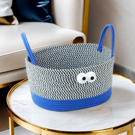 Panier Tissé - Panier De Rangement En Coton - Pour Bureau Chambre Enfants Salle De Bain - 30x20x10 Cm - 1 Pièce (1/5)