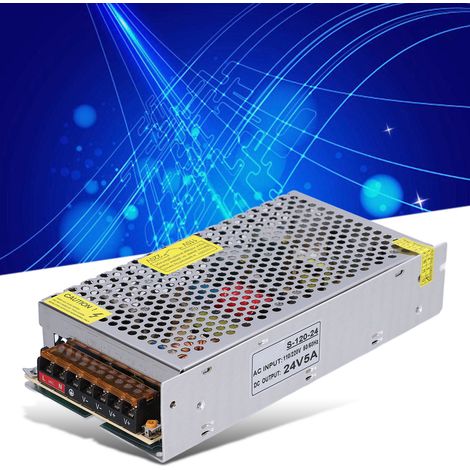 JYIO/匠意源 S-120-24 DC-Schaltnetzteil, 110/220 V auf 24 V, Adapter für LED-Überwachungsstreifen, 24 V 5 A Leistungstransformator (1/5)