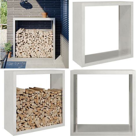 vidaXL Portant de bois de chauffage 100x40x100 cm acier inoxydable (1/5)