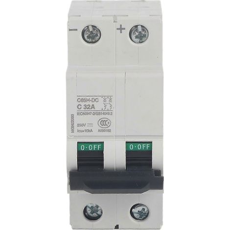 Disjoncteur miniature électrique C65H-DC 2P 250V à air (32A) (1/5)