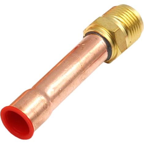 Conector abocinado de latón con tubo de cobre, 4-3 puntos