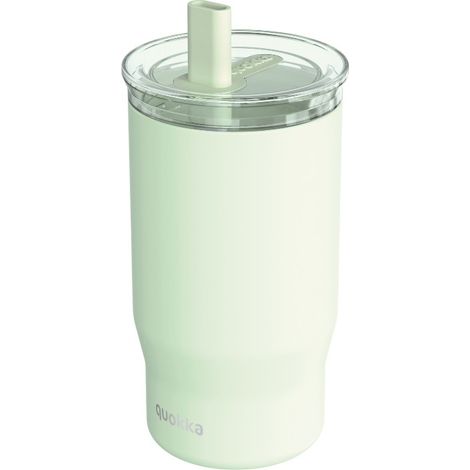 Quokka Mist - Tazza termica in acciaio inox da 720 ml con cannuccia (verde pastello) (1/3)