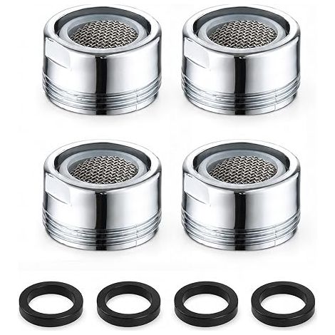 Aérateurs à Eau M22, Lot de 4, en Plastique, Anti-Tartre, pour Cuisine et Salle de Bain (1/3)