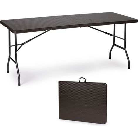Garten bankett catering tisch klappbar 180 cm rattan (1/5)