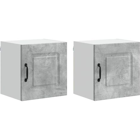 Maison Exclusive - Panel de lavaplatos Kalmar 2 pcs Gris Concreto
