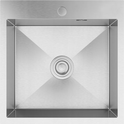 Granitan BARI48 Évier en acier inoxydable monocompartiment - Chrome (1/5)