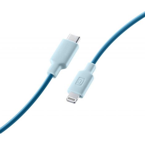 Cellularline Lade- und Datenkabel blau 100cm USB Type-C auf Apple Lightning USBDATAC2LMFISMARB