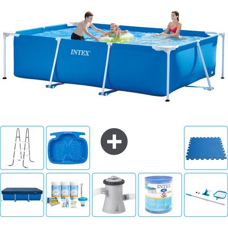Intex Piscina con struttura Rettangolare - 300x200x75 cm - 9-pezzi S30185