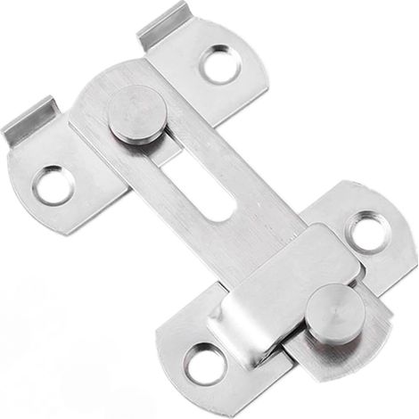 Loquet de porte basculant robuste, serrure de sécurité coulissante pour grange, clôture en bois, brossé (petit modèle) (1/5)