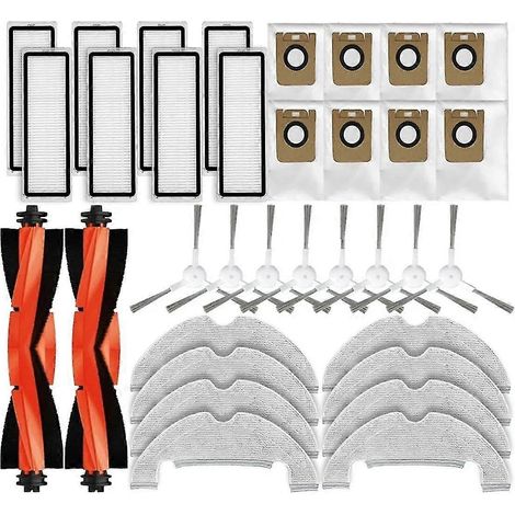 Pièces de rechange pour aspirateurs robots Bot D10 Plus, Z10 Pro et L10 Plus : brosse latérale principale, filtre HEPA et serpillière. (1/5)